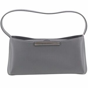 Givenchy Sleek Gray Leather Shoulder Bag